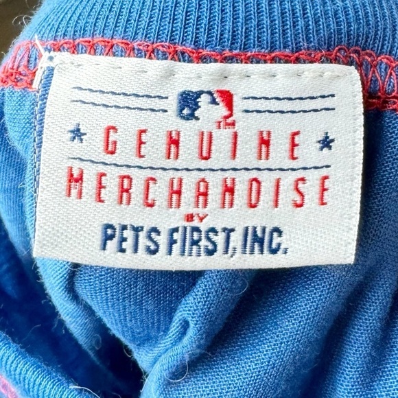 Pets First MLB Blue Property of the Chicago Cubs Baseball Dog T-Shirt - Picture 6 of 6